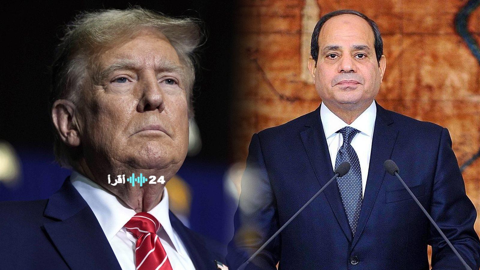 «ترامب يثني على الرئيس السيسي: صديقي العزيز ورغبة في استضافته»