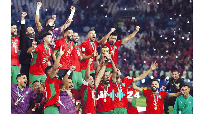 محمد بن زايد ومحمد بن راشد يهنئان المغرب بفوز تاريخي بكأس العرب
