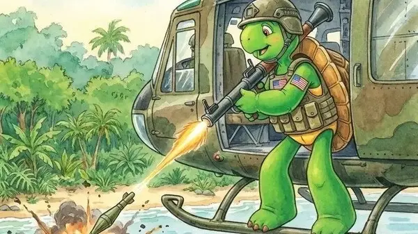 دار نشر كندية تستنكر إطلاق هيغسيث صاروخًا بصورة سلحفاة من قصصها