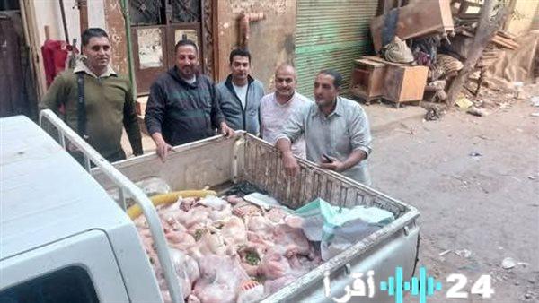 ضبط كميات ضخمة من اللحوم والدواجن الفاسدة في مراكز المنوفية