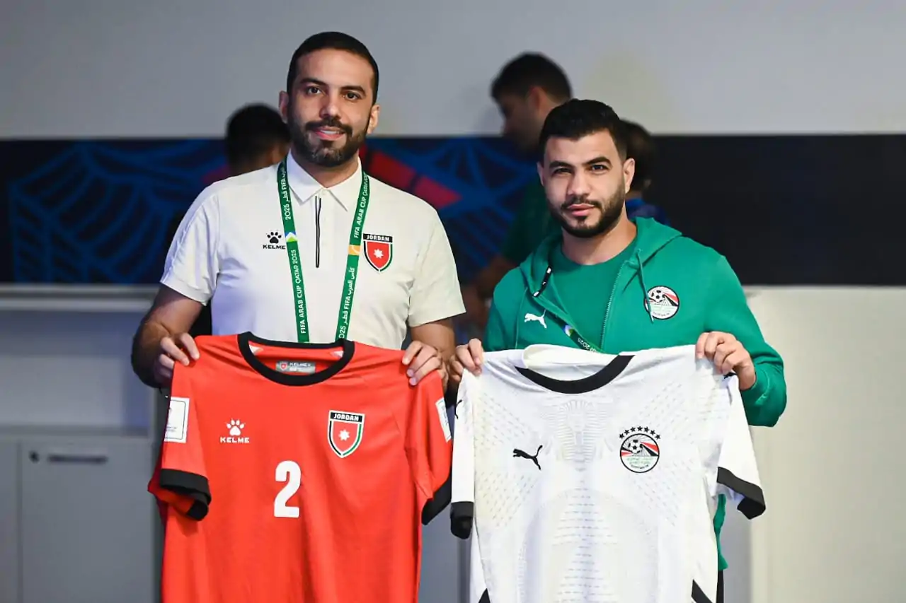 «تغيير الزي الرسمي» منتخب مصر يظهر بالأبيض أمام الأردن في كأس العرب 2025