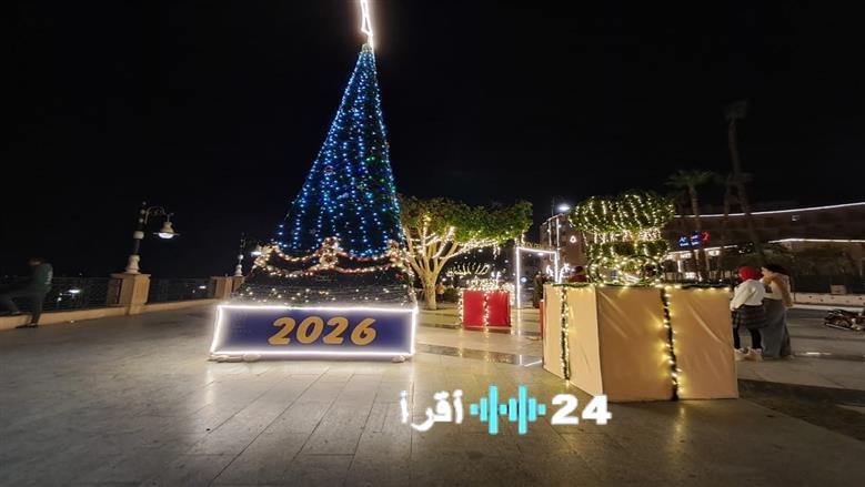 كورنيش الأقصر يستعد لانطلاق احتفالات رأس السنة مع اللمسات النهائية