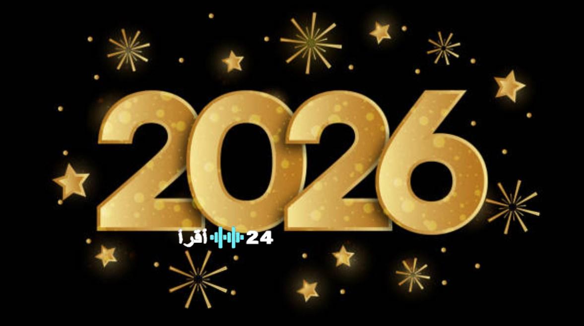 صور تهنئة بمناسبة العام الجديد 2026 أجمل البطاقات والمعايدات المميزة