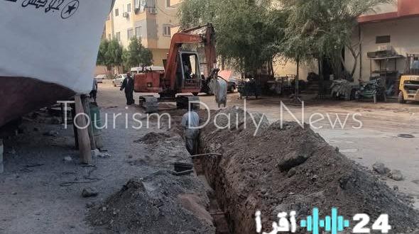 البحر الأحمر تبدأ مشروع تجديد شبكات المياه في الغردقة باستثمار 7 ملايين جنيه