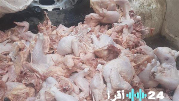 غلق محل دواجن غير مرخص في الجيزة وضبط مواد غذائية غير صالحة للاستهلاك