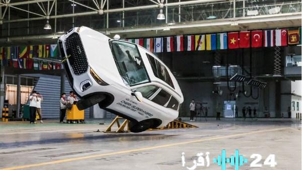 شيري تيجو 9 تختبر حدود الأمان بانقلاب 180 درجة كاملاً