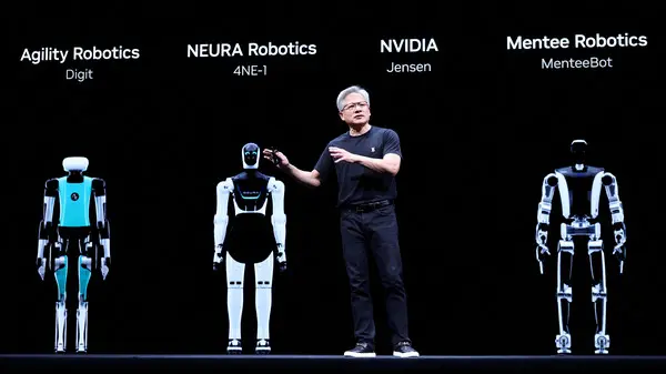 «كشف رئيس إنفيديا عن عصر جديد: الذكاء الاصطناعي يخلق ملابس للروبوتات»