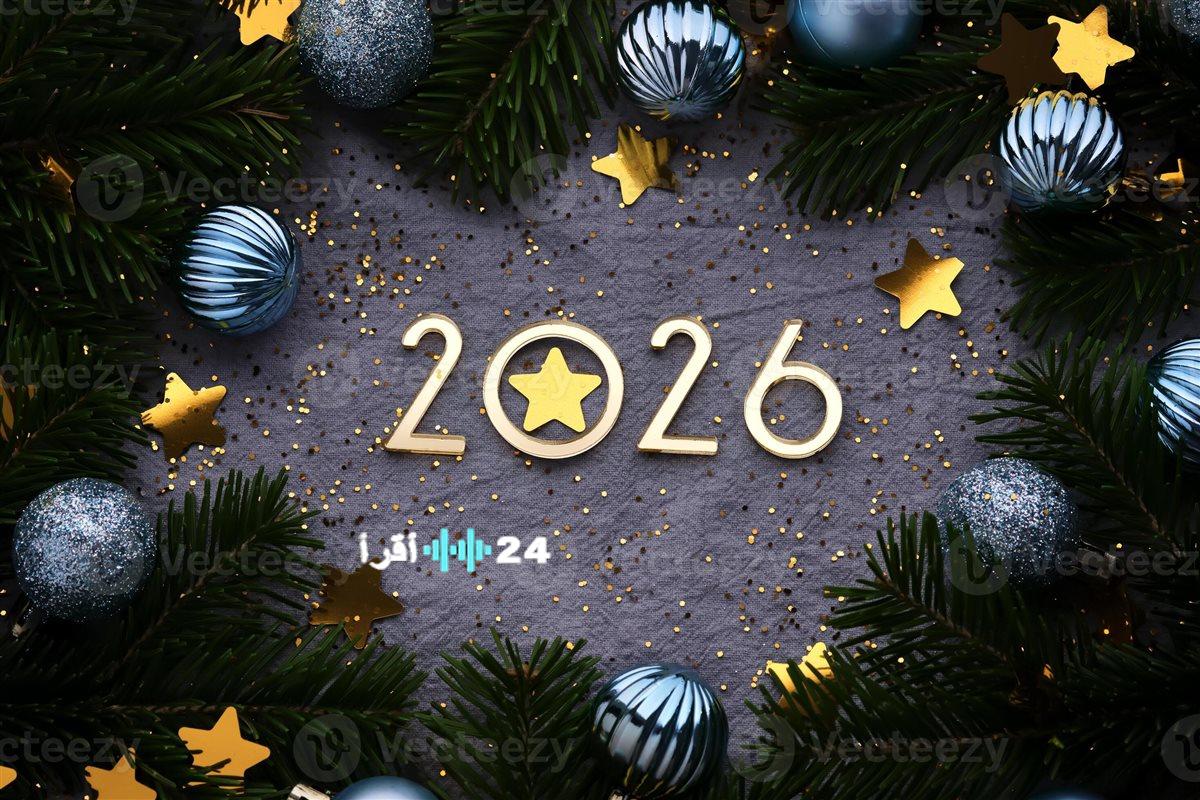 رسائل تهاني راس السنة والاحتفال بالعام الجديد 2026 بالصو والخلفيات.. بوستات رائعة للسنة الجديدة