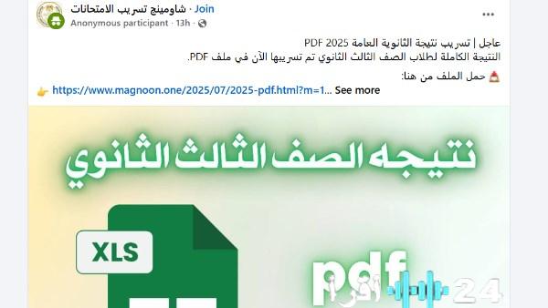 تحذيرات من وزارة التعليم بشأن شائعات تسريب نتائج الثانوية العامة 2025 PDF