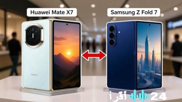 هواوي Mate X7 وسامسونج Z Fold 7 سباق العمالقة على عرش الهواتف القابلة للطي