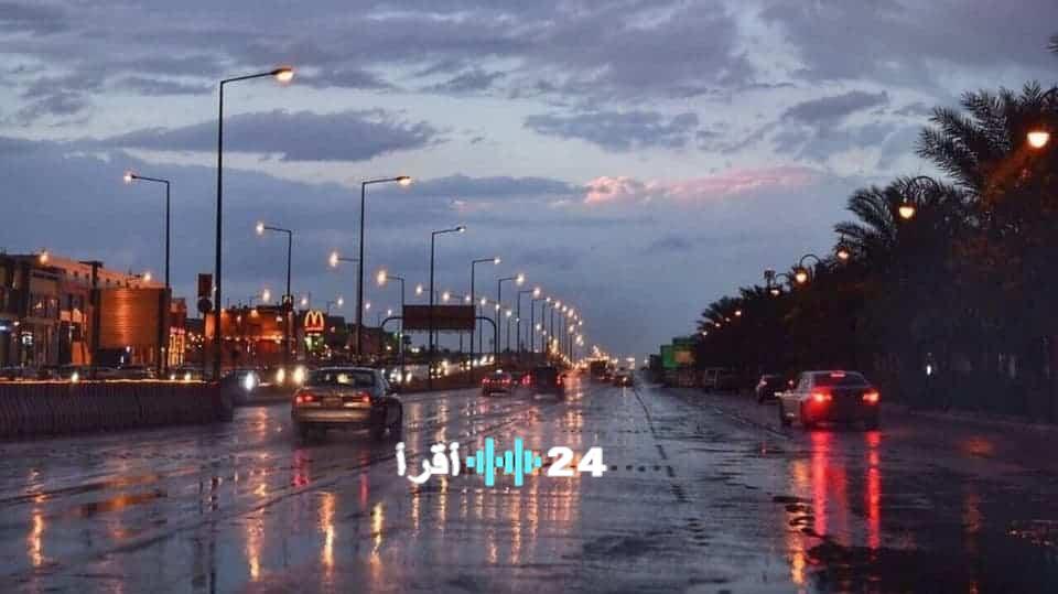 توقعات بهطول أمطار رعدية واشتداد الرياح مع تساقط البرد في عدة مناطق
