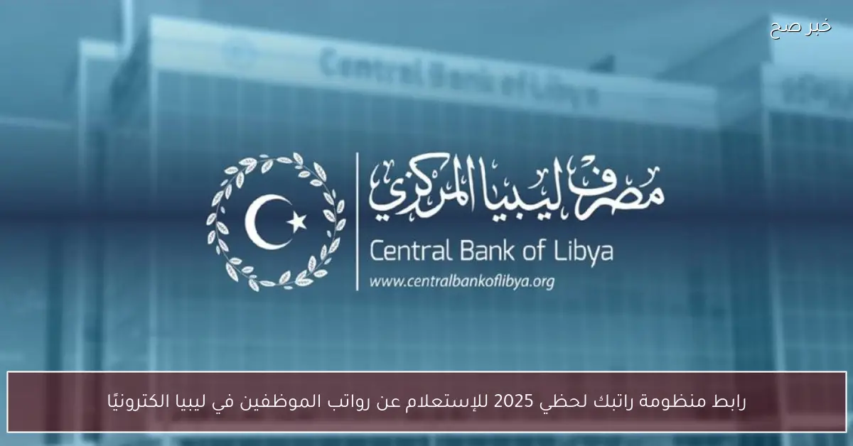 «سهولة وشفافية» رابط منظومة راتبك لحظي 2025 استعلام إلكتروني عن رواتب الموظفين في ليبيا