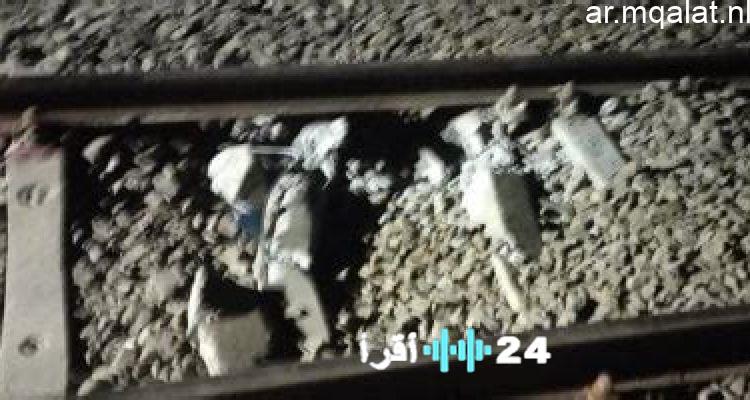 سقوط حاويات فارغة من قطار في طوخ وتفاصيل الحادث المباشر