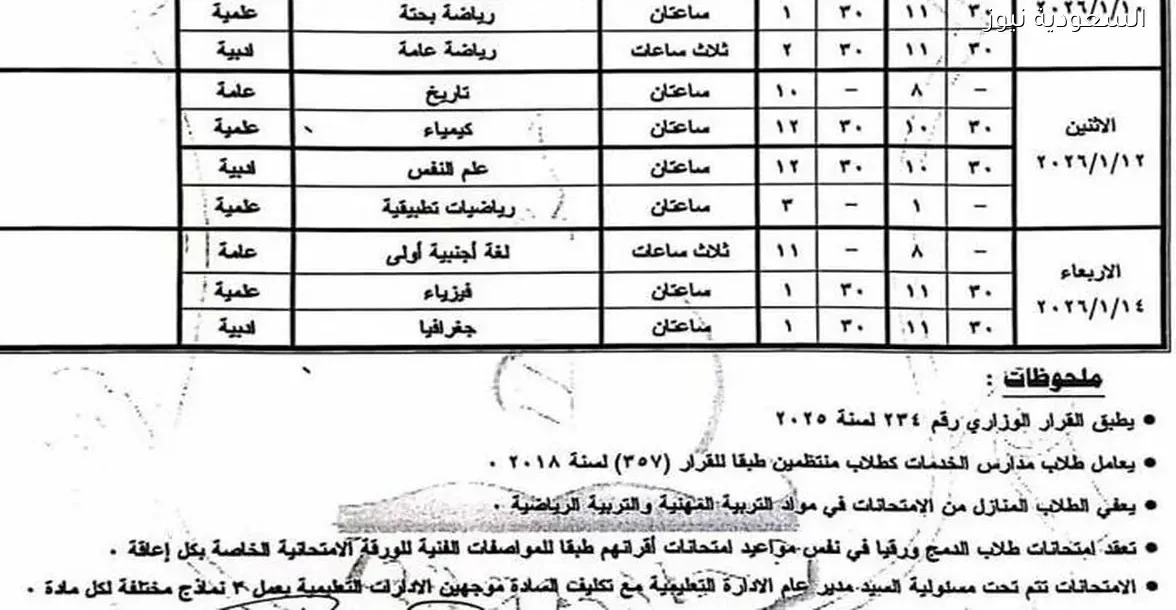 طلاب الثاني الثانوي يطالبون بتعديل جدول الامتحانات 3 مواد يوميًا عبء لا يحتمل