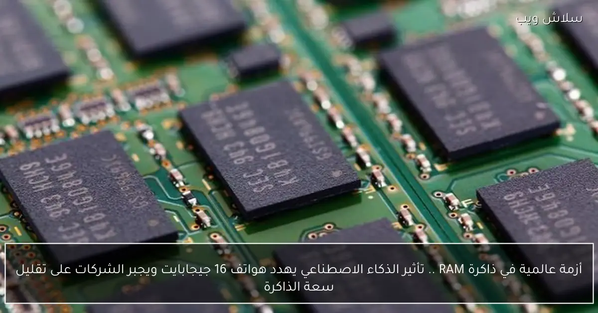 أزمة عالمية في ذاكرة RAM تهدد هواتف 16 جيجابايت وتأثير الذكاء الاصطناعي يدفع الشركات لتقليل سعة الذاكرة