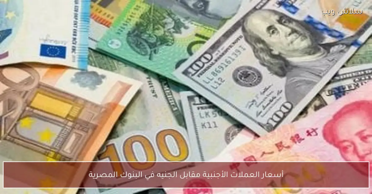 «أسعار سوق العملات الأجنبية مقابل الجنيه في البنوك المصرية»
