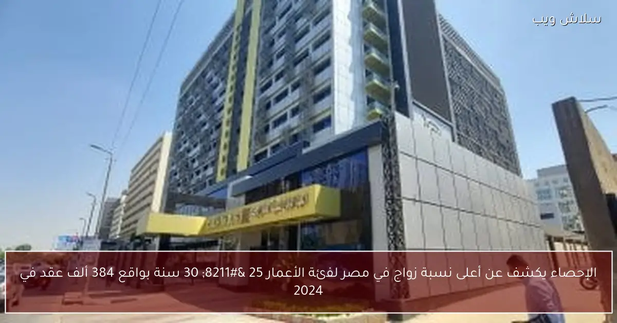 مصر تسجل 384 ألف عقد زواج لفئة 25-30 سنة أعلى نسبة في 2024