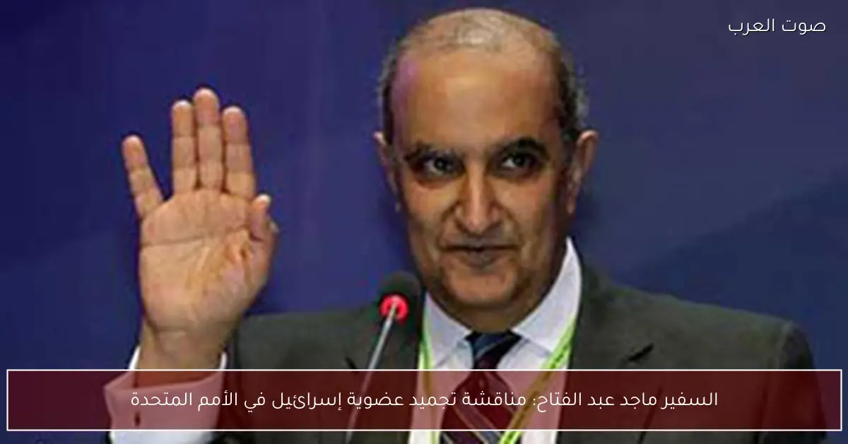 السفير ماجد عبد الفتاح يقترح تجميد عضوية إسرائيل في الأمم المتحدة