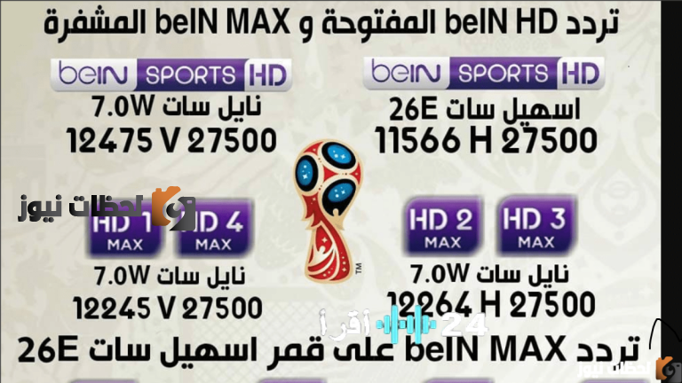 تحديث تردد قنوات بي إن سبورت الرياضية على النايل سات والعربسات لعام 2026