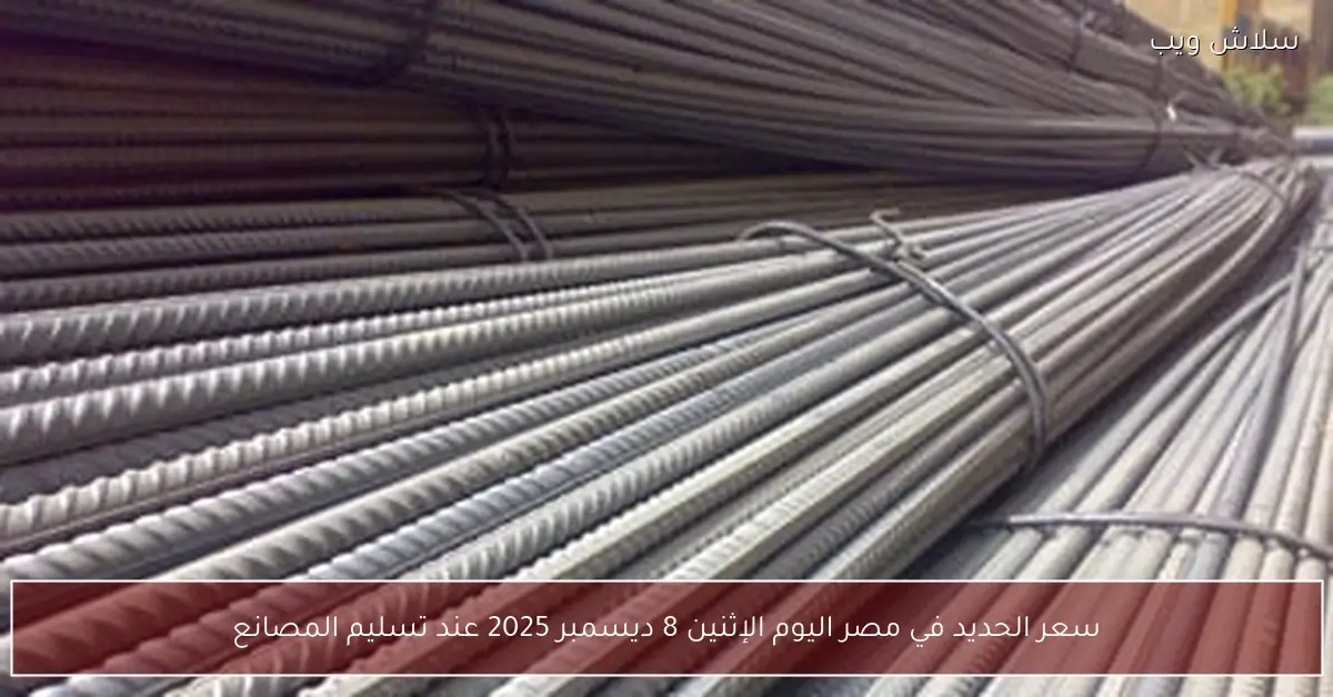 آخر أسعار الحديد في مصر اليوم الاثنين 8 ديسمبر 2025 تسليم أرض المصنع