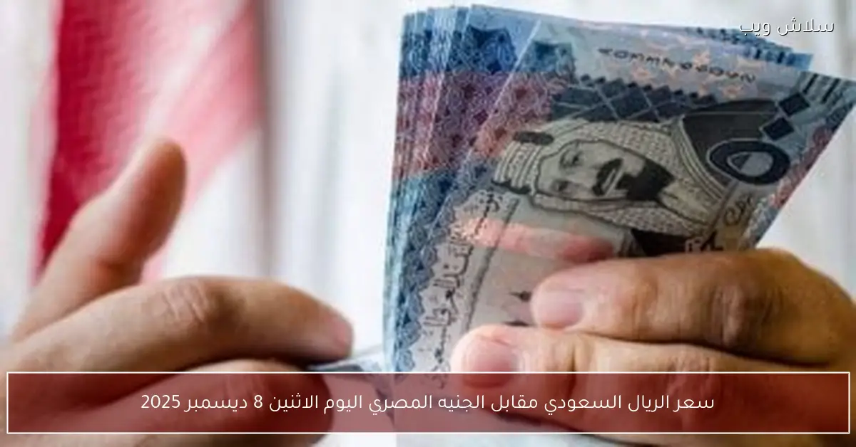 تحديث أسعار الريال السعودي اليوم أمام الجنيه المصري الاثنين 8 ديسمبر 2025