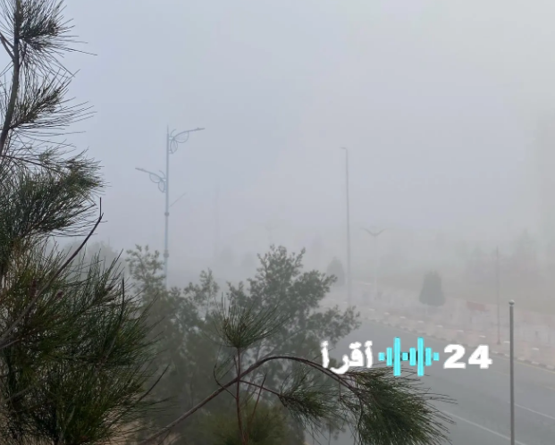 تدني مستوى الرؤية والضباب الكثيف يسيطران على منطقة حائل