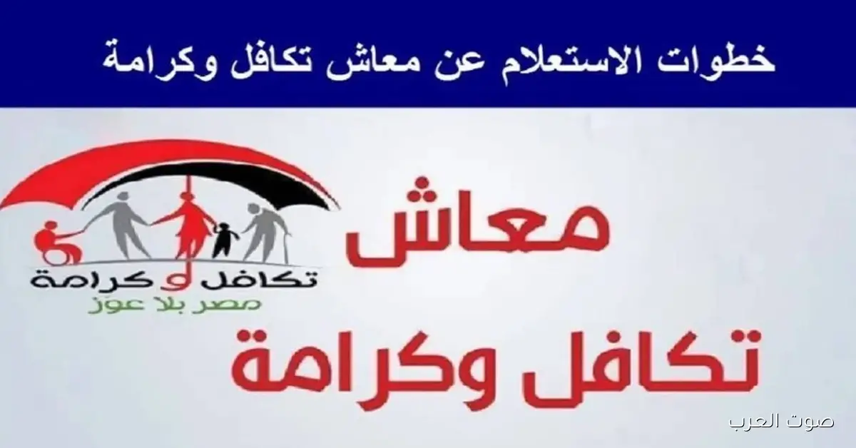 استعلام عن معاش تكافل وكرامة لشهر ديسمبر 2025 باستخدام الرقم القومي والشروط اللازمة