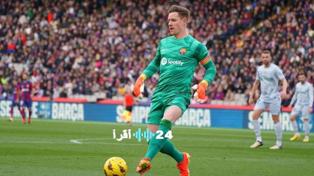 تير شتيغن يغادر معسكر برشلونة في السعودية للخضوع لفحوصات طبية