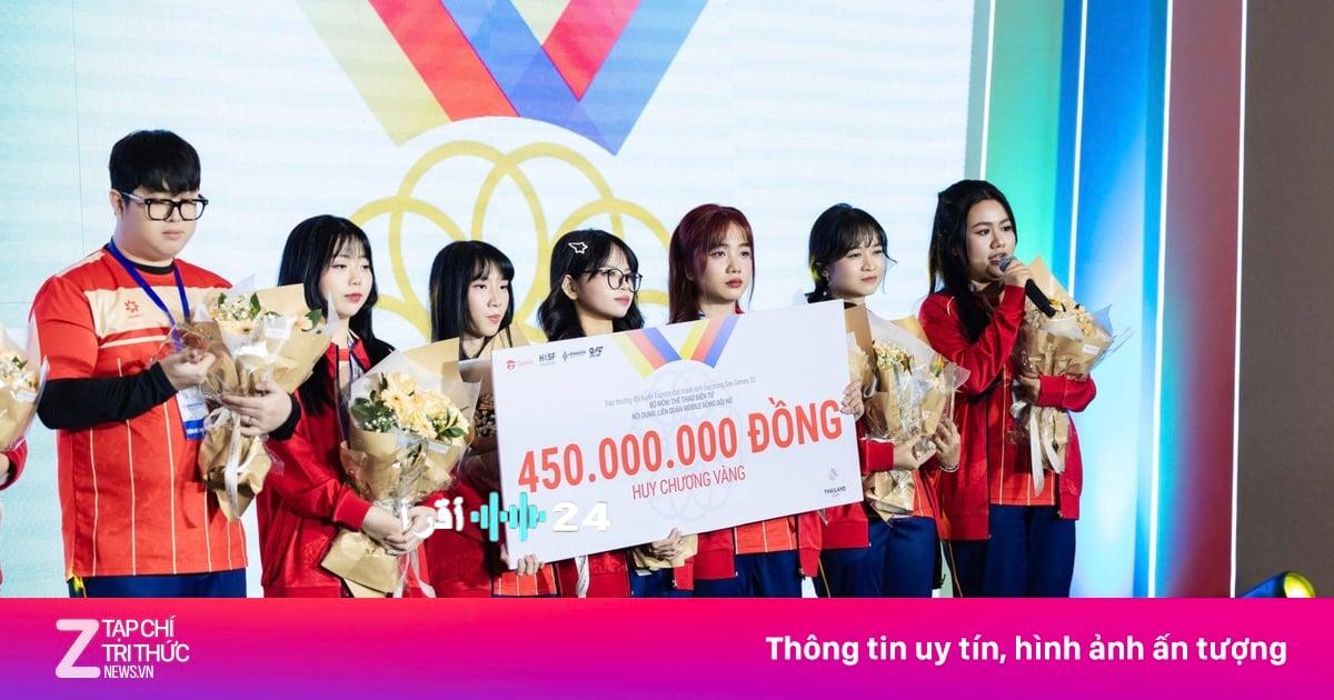 فريق الرياضات الإلكترونية الفيتنامي يتوج بذهبية ألعاب جنوب شرق آسيا ومليار دونغ