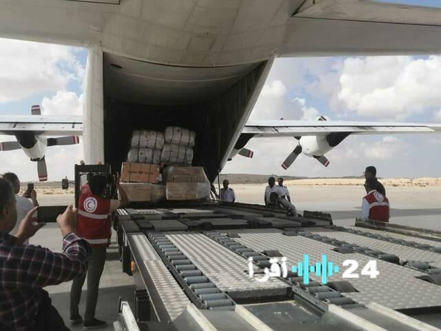 مطار العريش يستقبل طائرة مساعدات سعودية عاجلة لصالح غزة