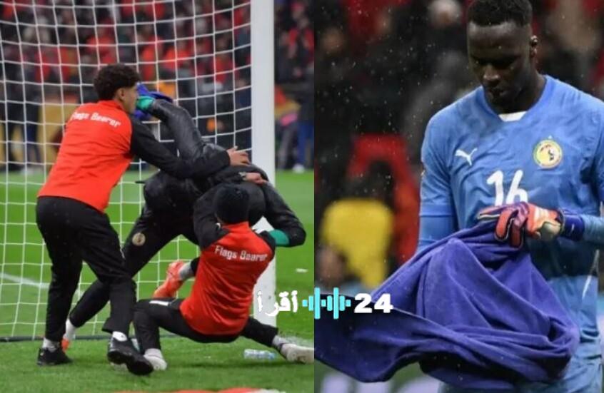منشفة ميندي تثير الجدل في نهائي كأس الأمم الأفريقية بين المغرب والسنغال