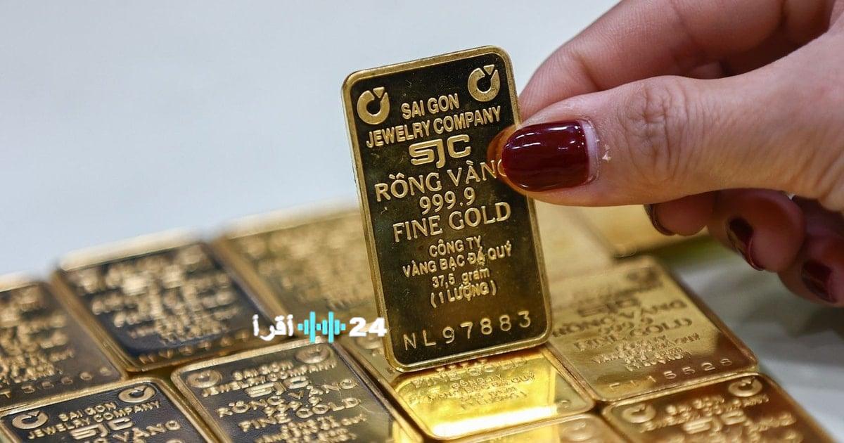 سعر الذهب في بورصة سان خوسيه يتراجع بمقدار 9 ملايين دونغ فيتنامي في ظل انخفاض عالمي يتراوح بين 8 و9%