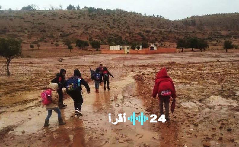 استئناف الدراسة في تارودانت غدًا بعد توقف نتيجة سوء الأحوال الجوية
