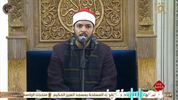 افتتاح مسجد العزيز الحكيم بالمقطم بحضور الرئيس السيسي في “دولة التلاوة”