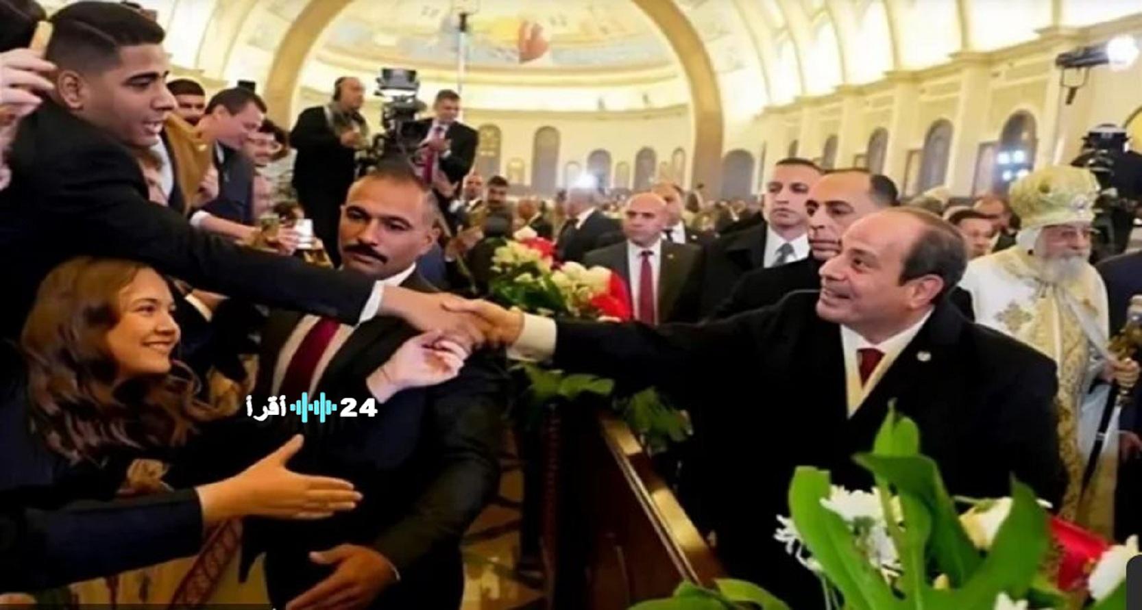 «شابة أوكرانية تكشف مشاعرها بعد مصافحة الرئيس في قداس عيد الميلاد بكاتدرائية المسيح»