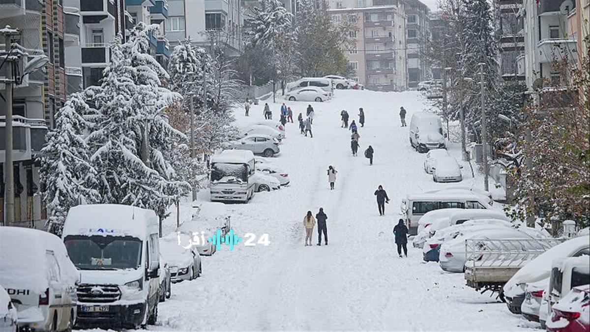 تساقط كثيف للثلوج في تركيا يستمر لأربعة أيام وارتفاعها إلى 1.5 متر
