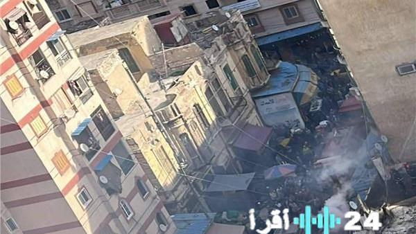 احتراق سوق السمك في الإسكندرية يؤدي إلى إصابة شخص باختناق