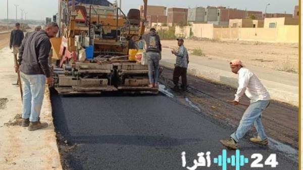 رئيس جهاز الشروق يراقب تقدم أعمال صيانة الطرق والأرصفة وتحسين كفاءتها