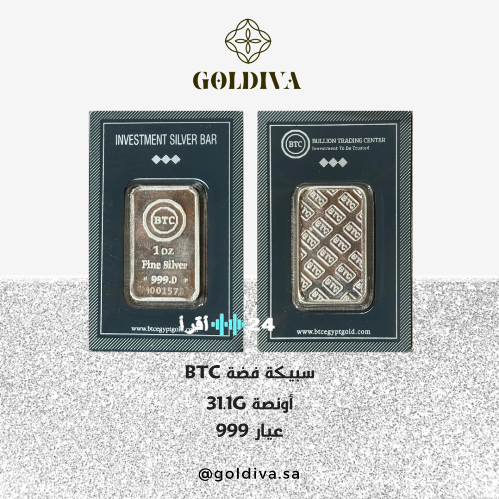 سعر سبيكة الفضة 10 جرام BTC يتأثر بتحديثات الأسواق خلال تعاملات السبت في مصر