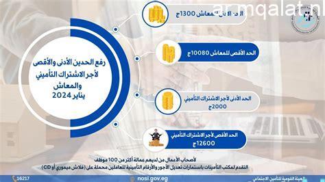 كم سترتفع معاشاتك بعد رفع الحدين الأدنى والأقصى لأجر الاشتراك التأميني