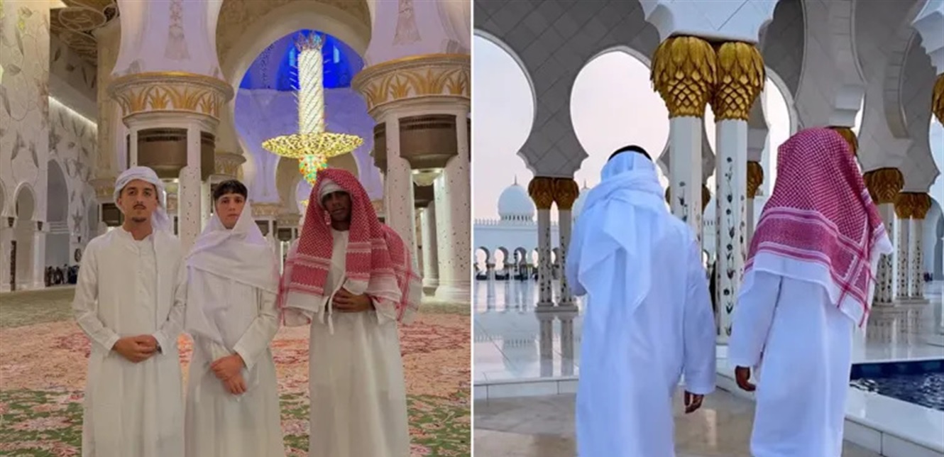 لامين جمال يوثق زيارته لمكان الهدوء الاستثنائي في مسجد الشيخ زايد