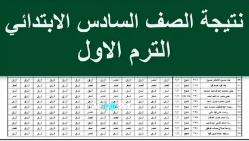 إعلان نتيجة الصف السادس الابتدائي 2026 الترم الاول بالاسم والرقم القومي