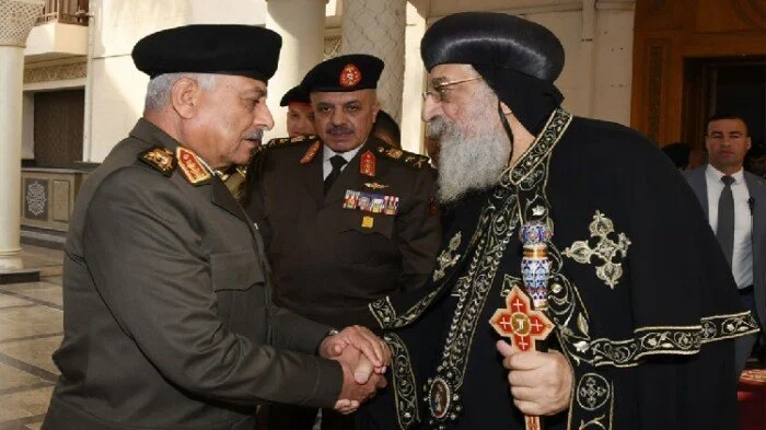 تهنئة الفريق أول عبد المجيد صقر للبابا تواضروس الثاني بمناسبة عيد الميلاد المجيد