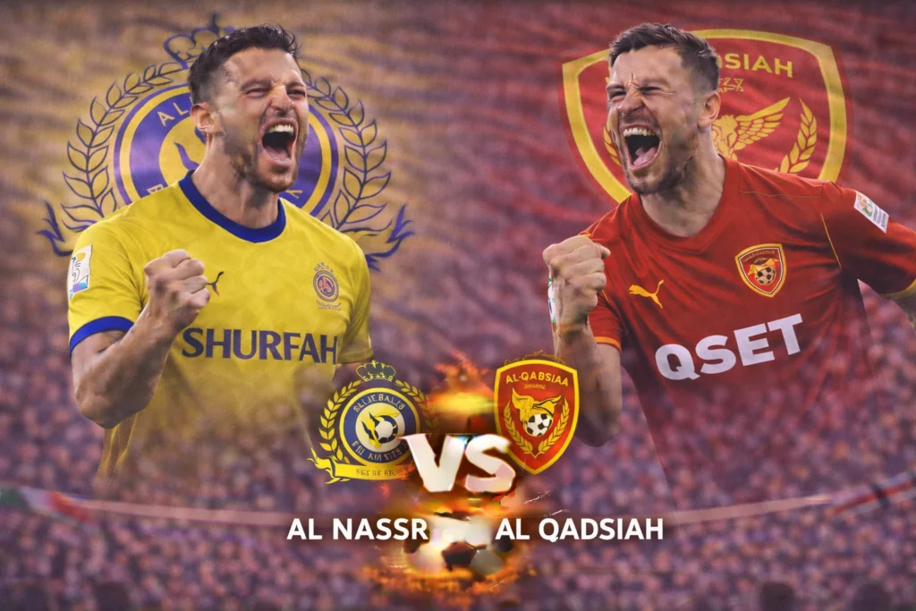 القنوات الناقلة لمباراة النصر والقادسية في الدوري السعودي للمحترفين