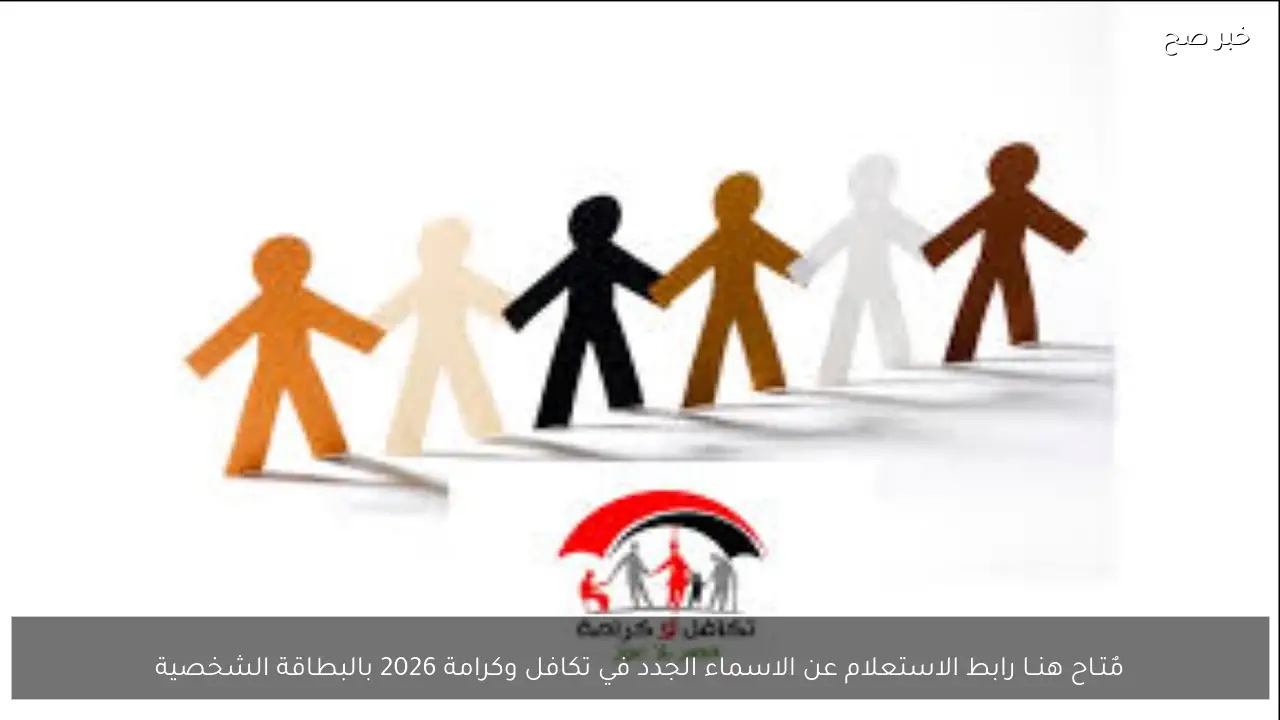 استعلام عن الأسماء الجديدة في برنامج تكافل وكرامة 2026 باستخدام البطاقة الشخصية