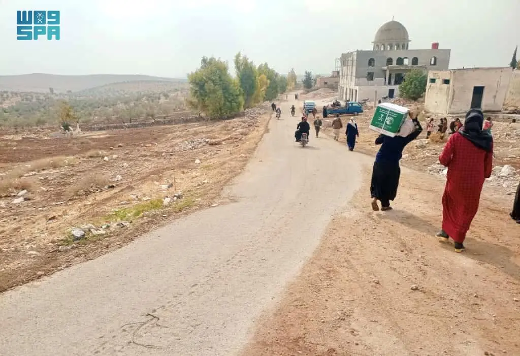 إغاثة الملك سلمان تخفف أعباء 361 أسرة بقسائم شرائية في خربة الجوز بإدلب