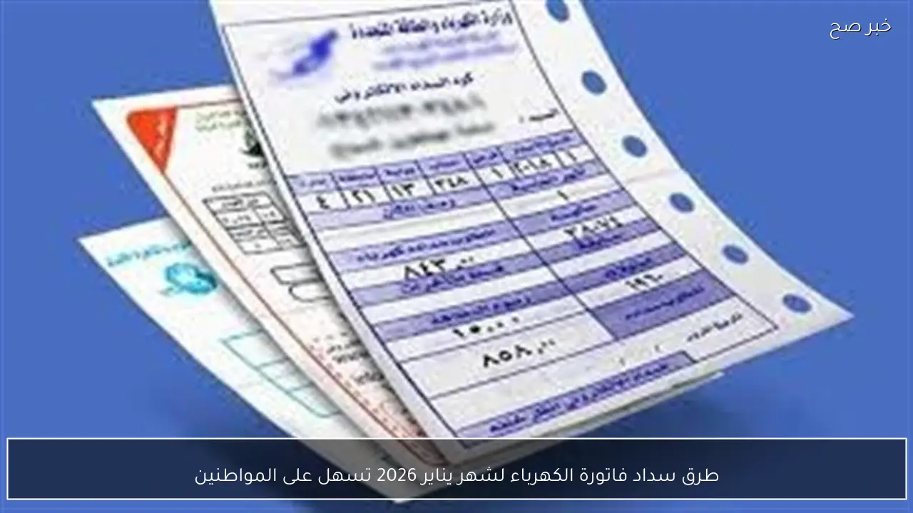 طرق جديدة لسداد فاتورة الكهرباء لشهر يناير 2026 تسهم في تسهيل العملية للمواطنين