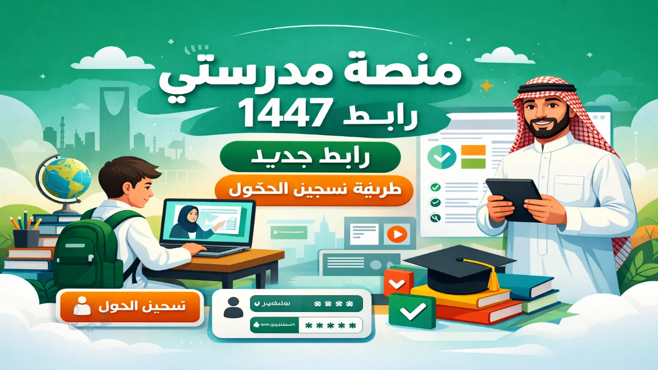 رابط منصة مدرستي الجديد 1447 للتسجيل والدخول للطلاب والمعلمين
