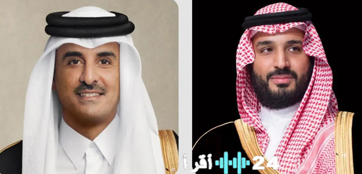 ولي العهد وأمير قطر يتناولان تطورات العلاقات الأخوية في اتصال هاتفي