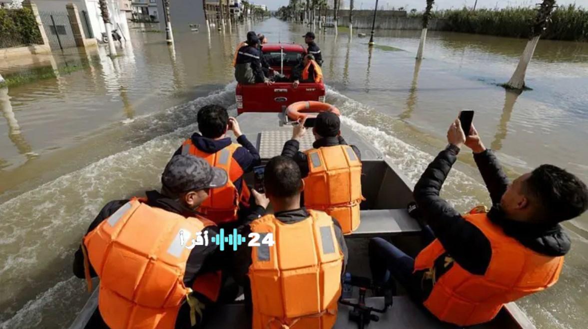 إخلاء 40 ألف شخص في المغرب نتيجة فيضانات تاريخية